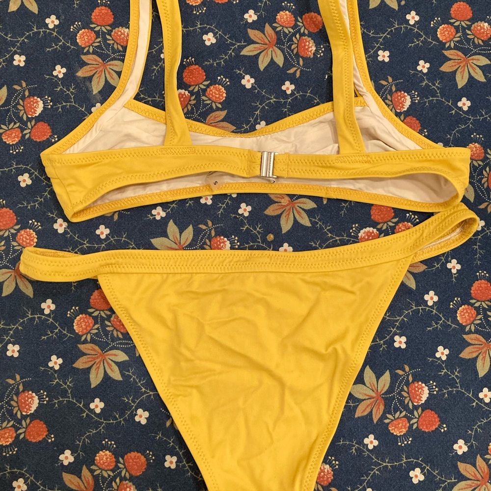 Solid & Striped Yellow Bikini - image 3